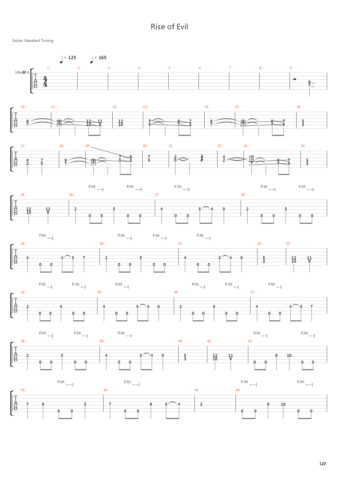 Rise Of Evil吉他谱
