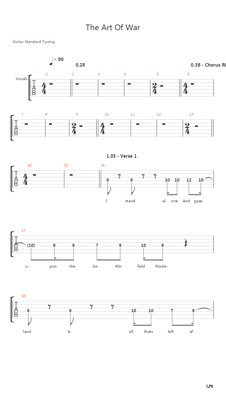 The Art Of War吉他谱
