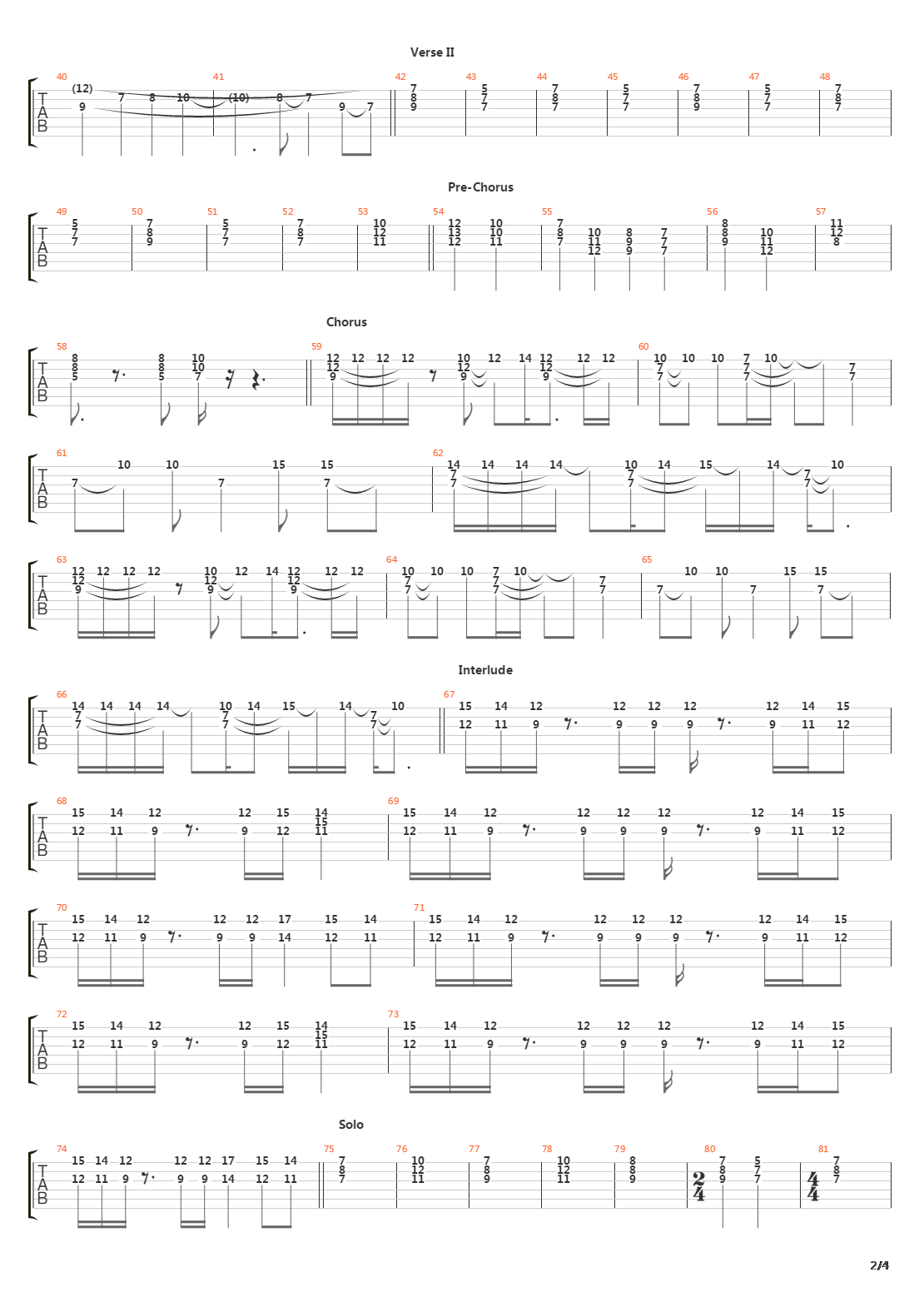 The Price Of A Mile吉他谱