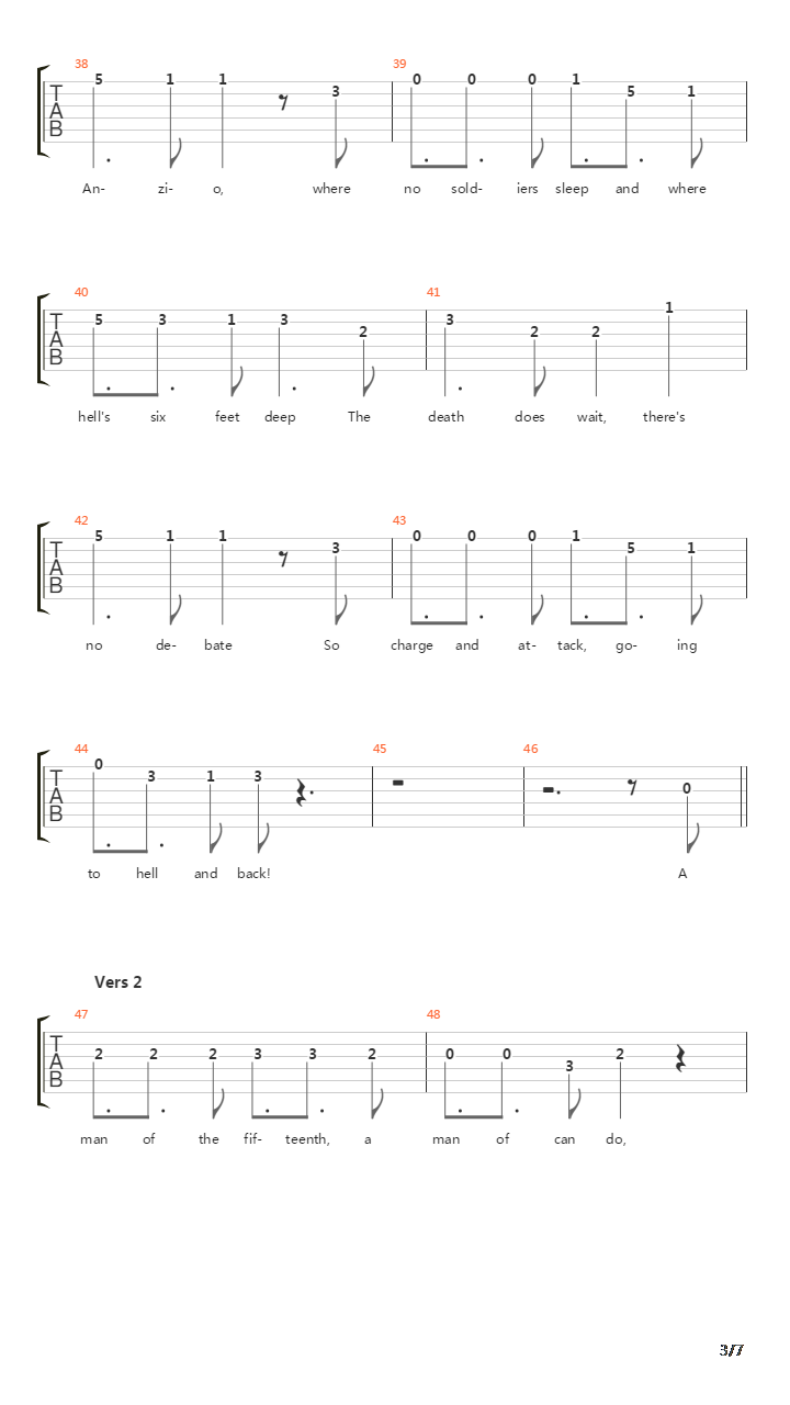 To Hell And Back吉他谱