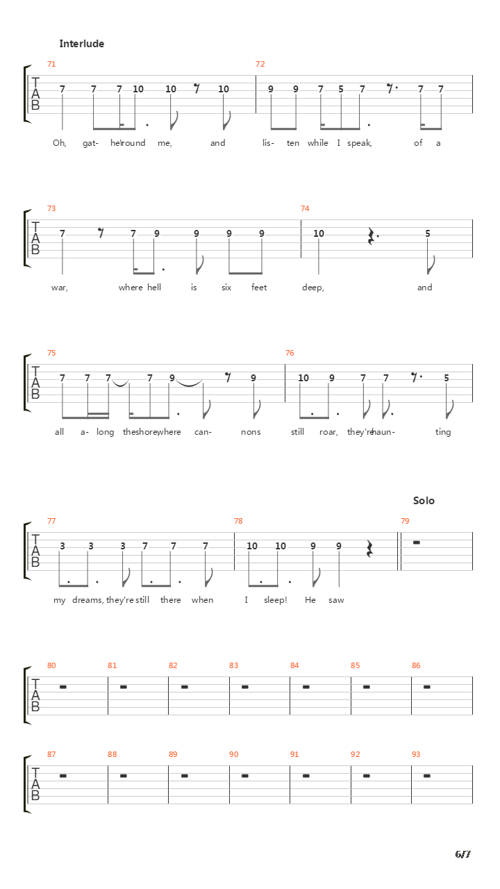 To Hell And Back吉他谱