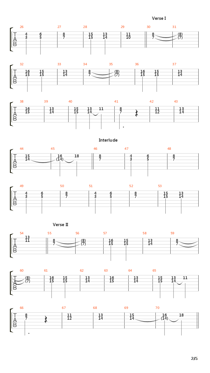 Union吉他谱