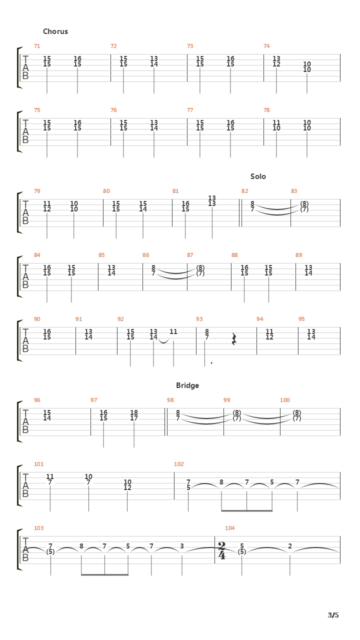 Union吉他谱