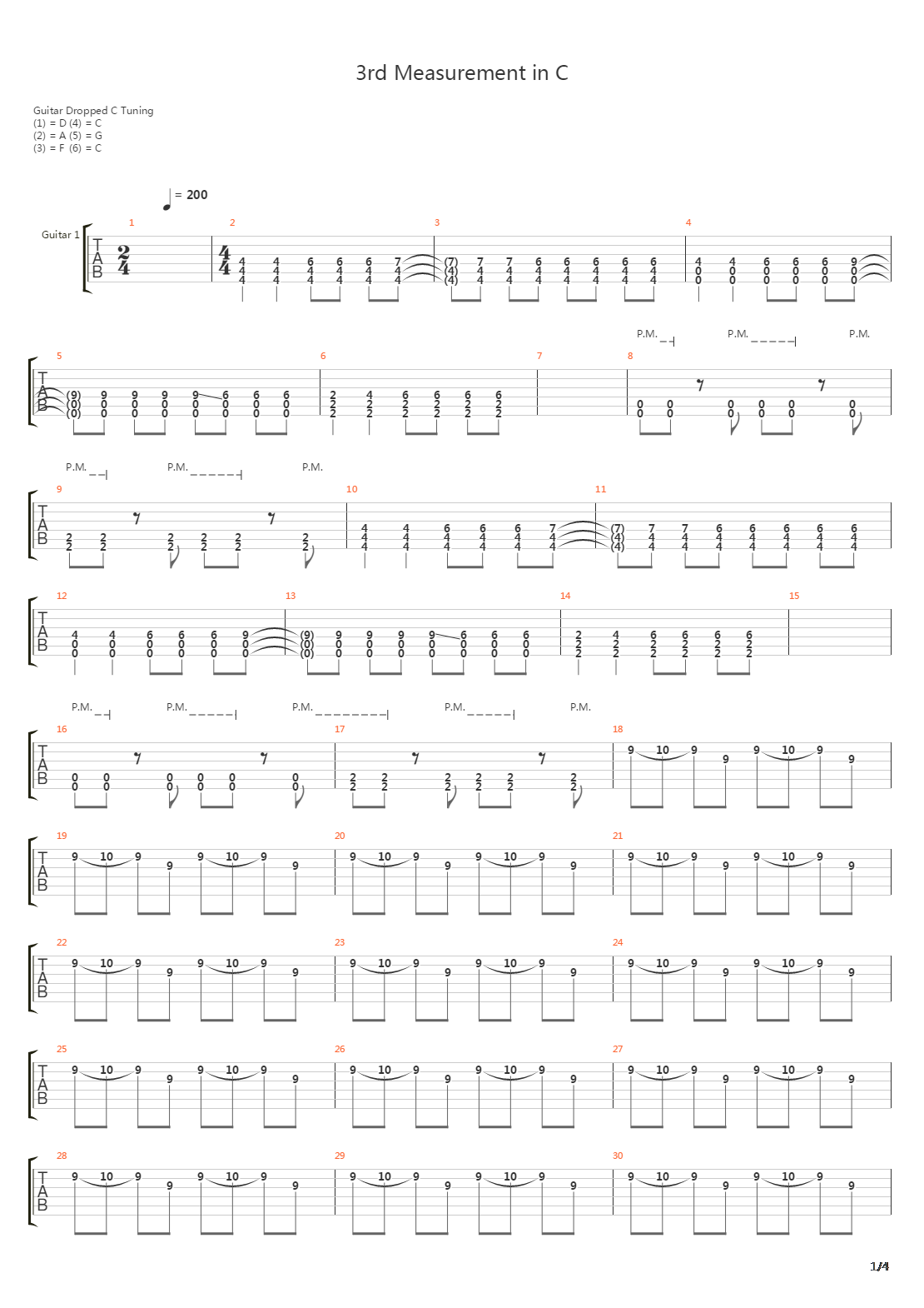 3rd Measurement In C吉他谱