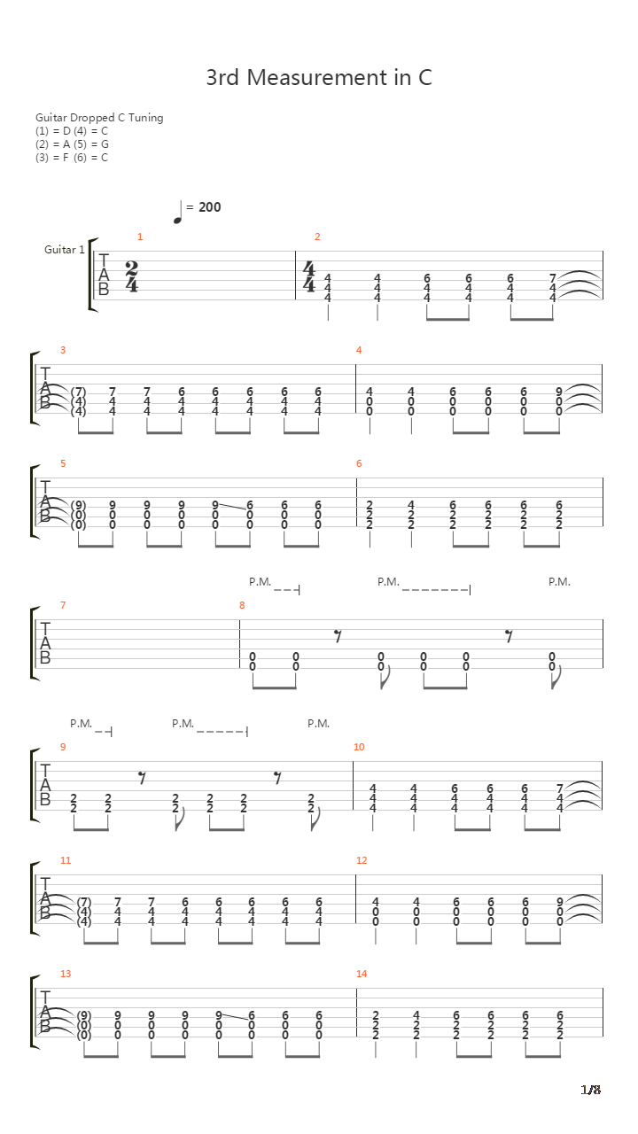 3rd Measurement In C吉他谱