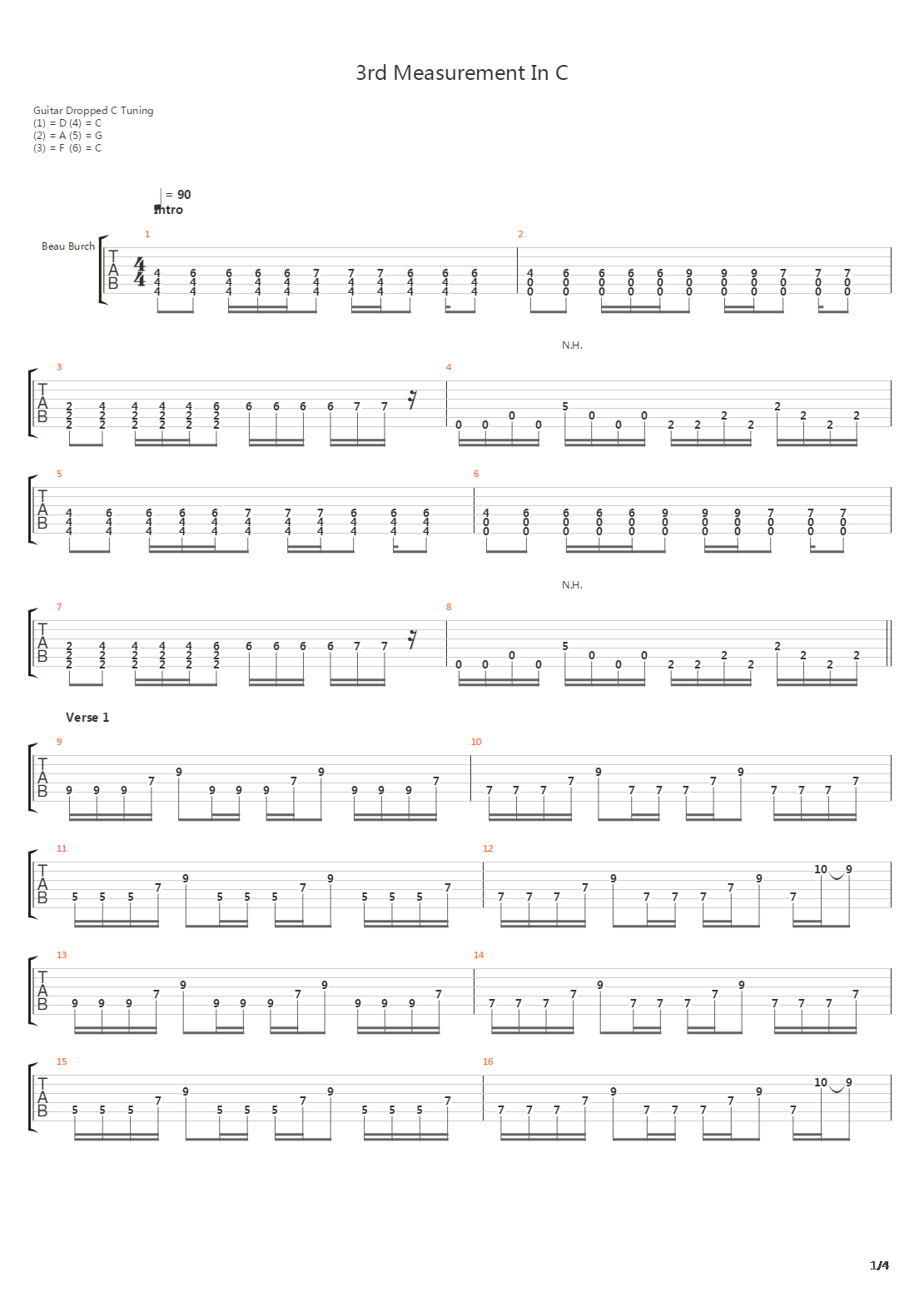 3rd Measurement In C吉他谱