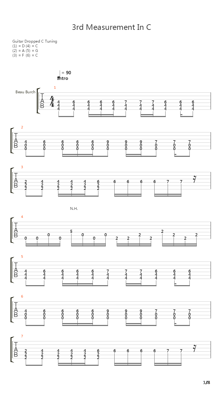 3rd Measurement In C吉他谱