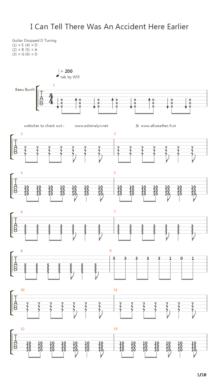 I Can Tell There Was An Accident Here Earlier吉他谱