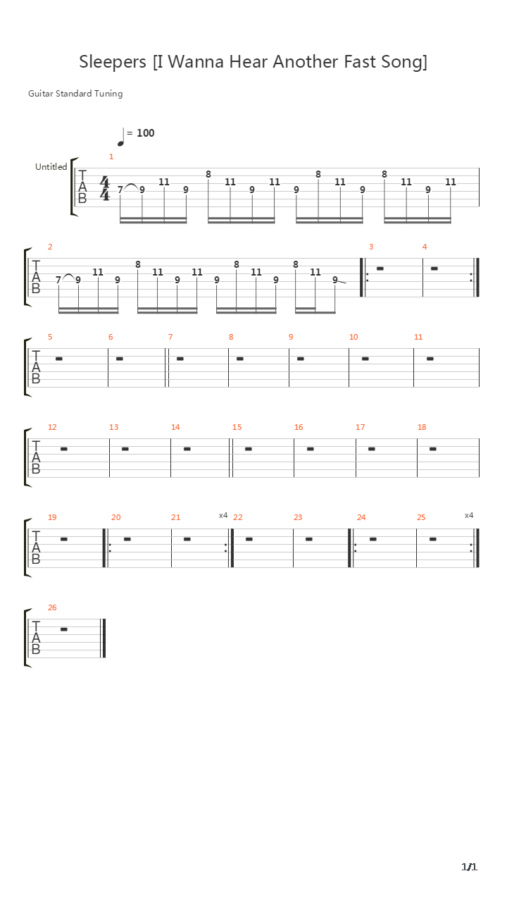 Sleepers吉他谱