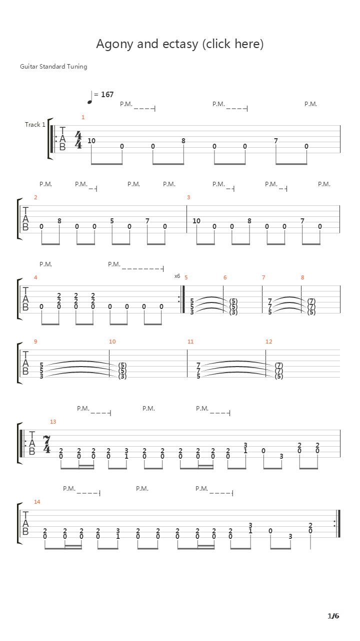 Agony And Ecstasy吉他谱