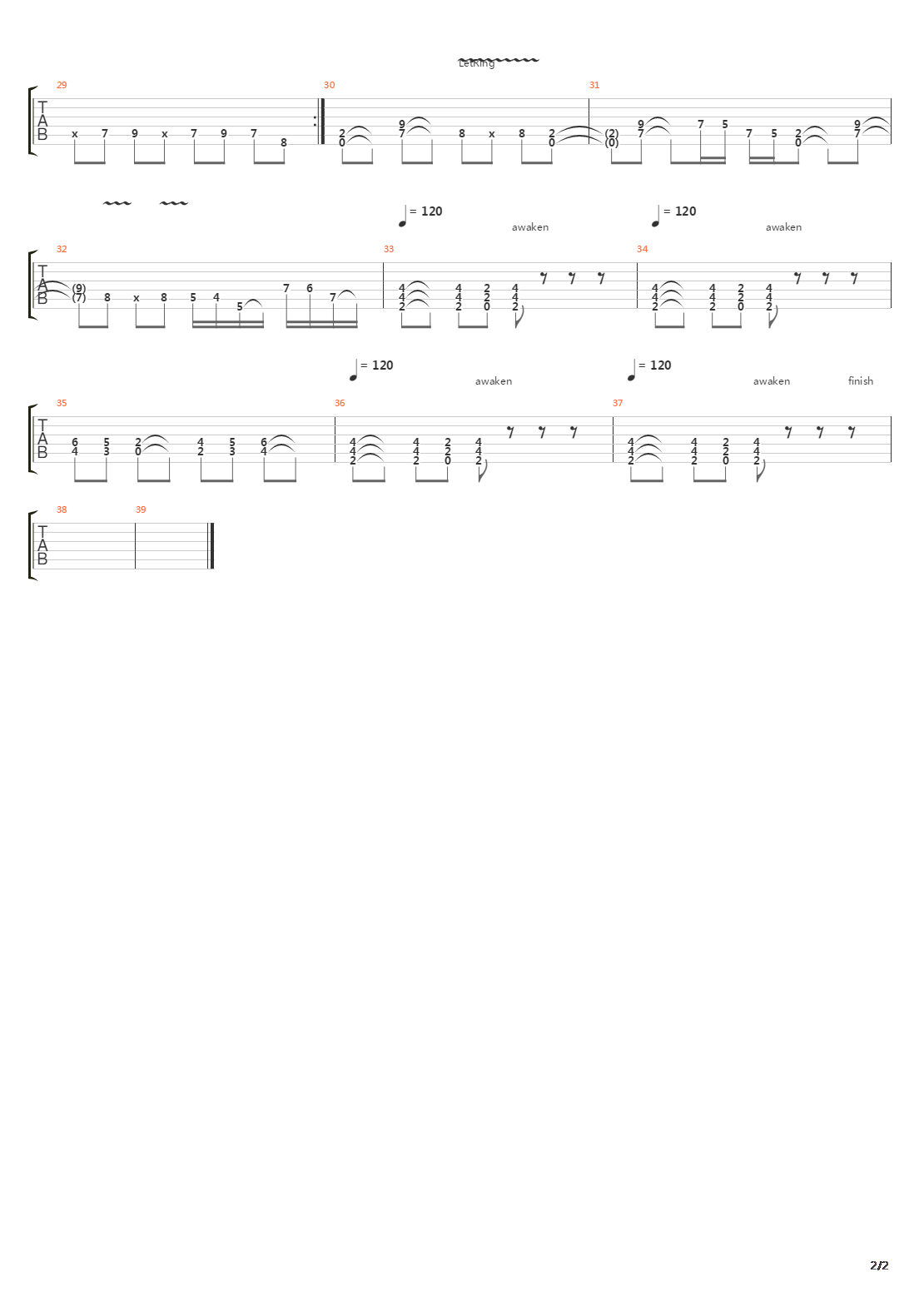 Awaken吉他谱