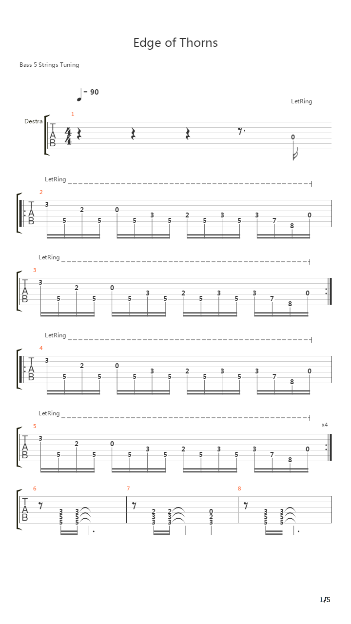 Edge Of Thorns吉他谱