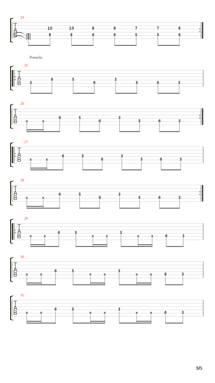 Hall Of The Mountain King吉他谱