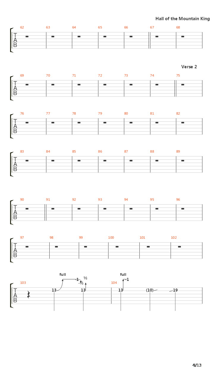 Hall Of The Mountain King吉他谱