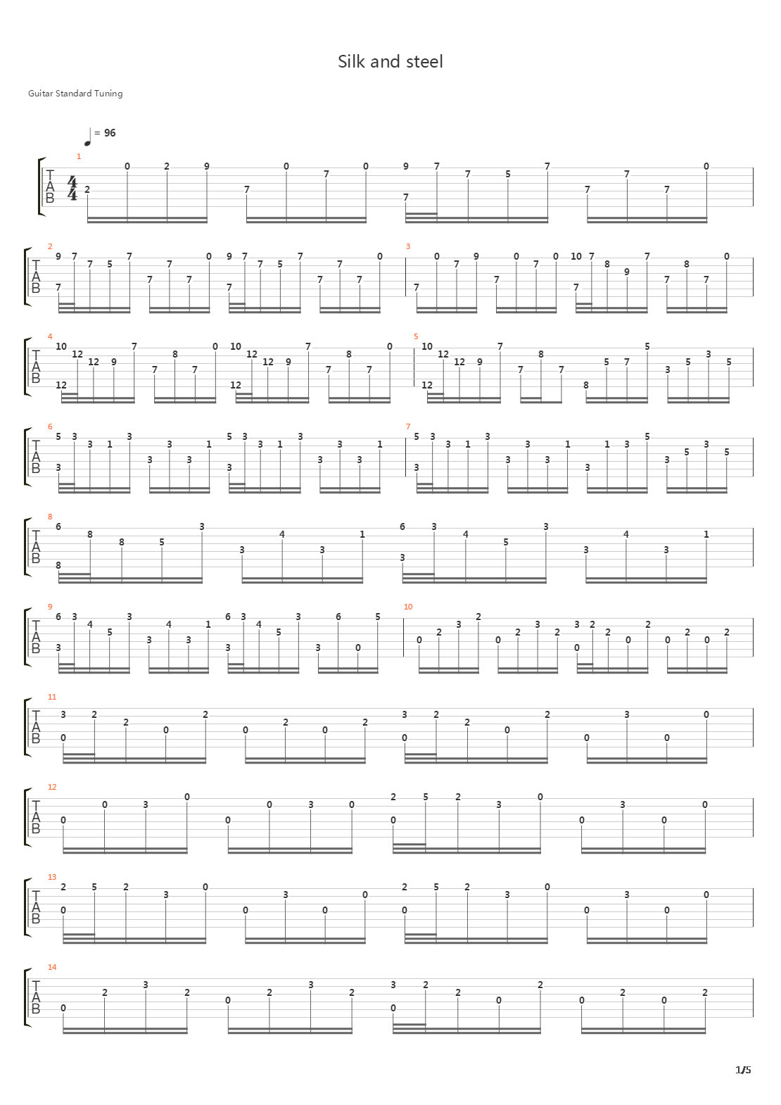 Silk And Steel吉他谱