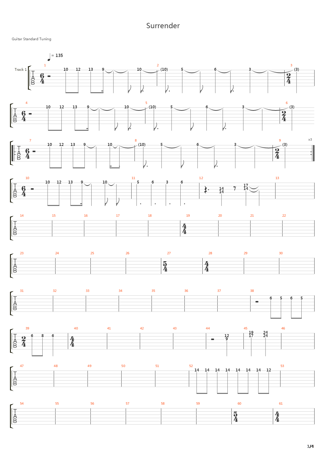 Surrender吉他谱