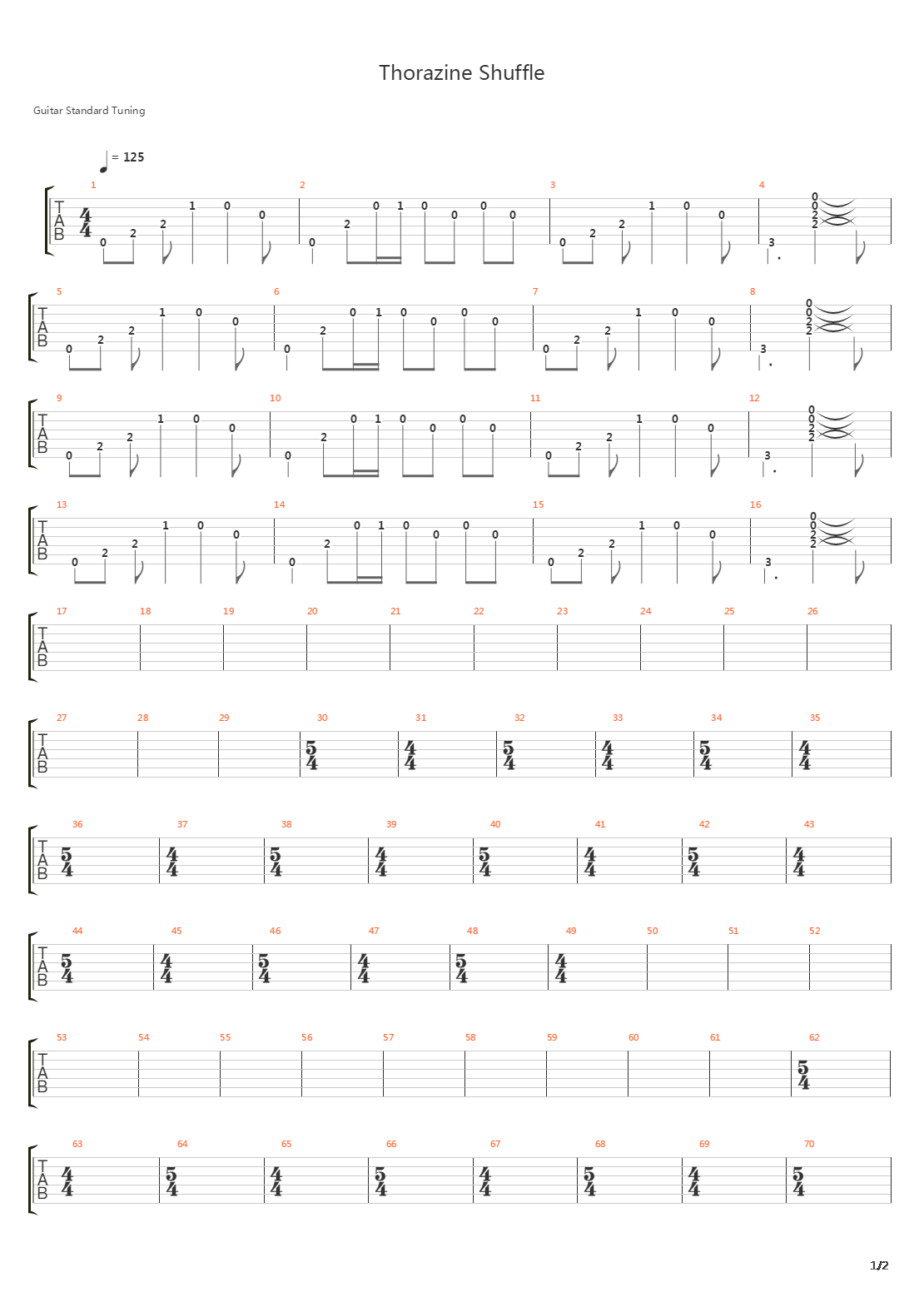 Thorazine Shuffle吉他谱