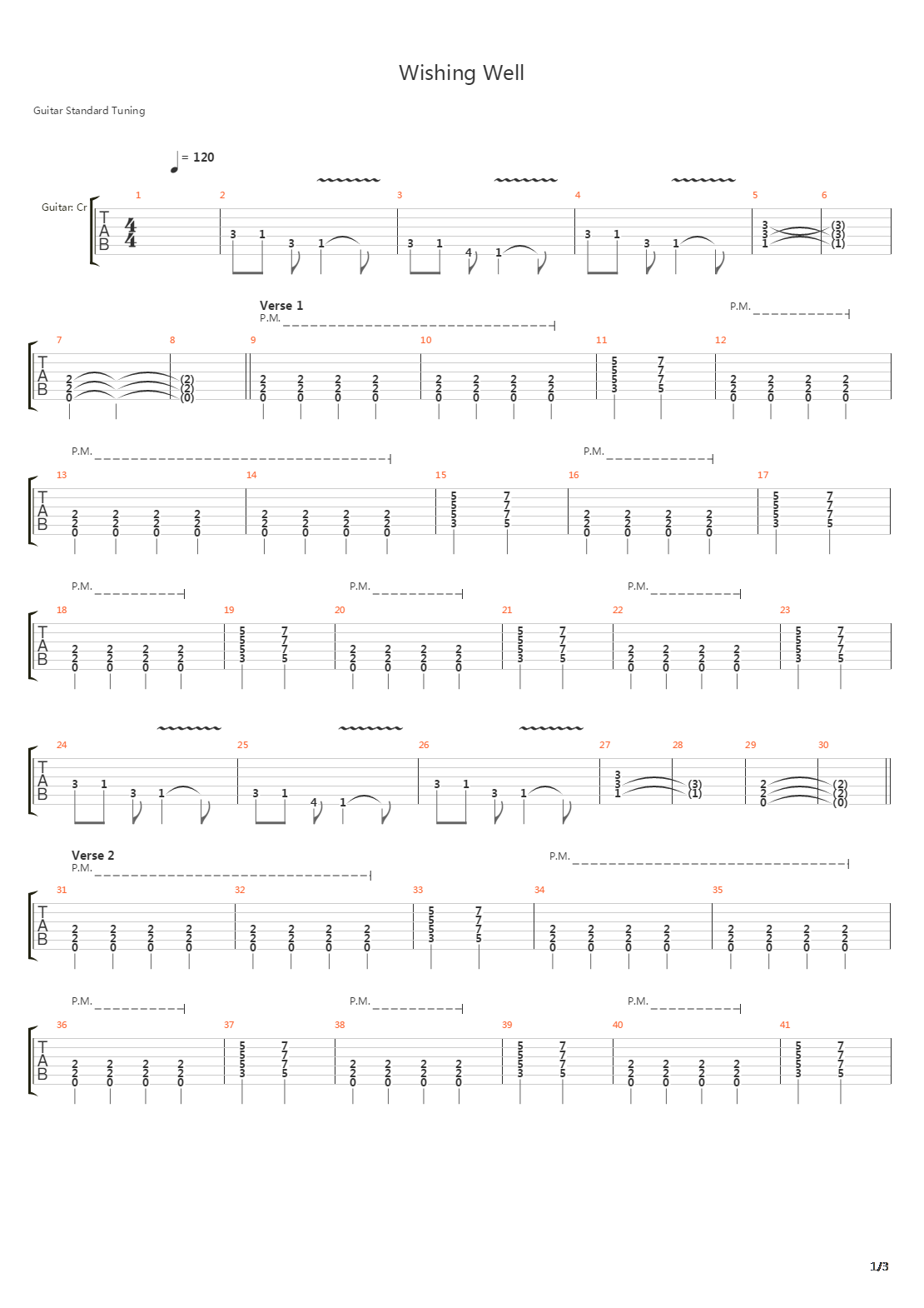 Wishing Well吉他谱