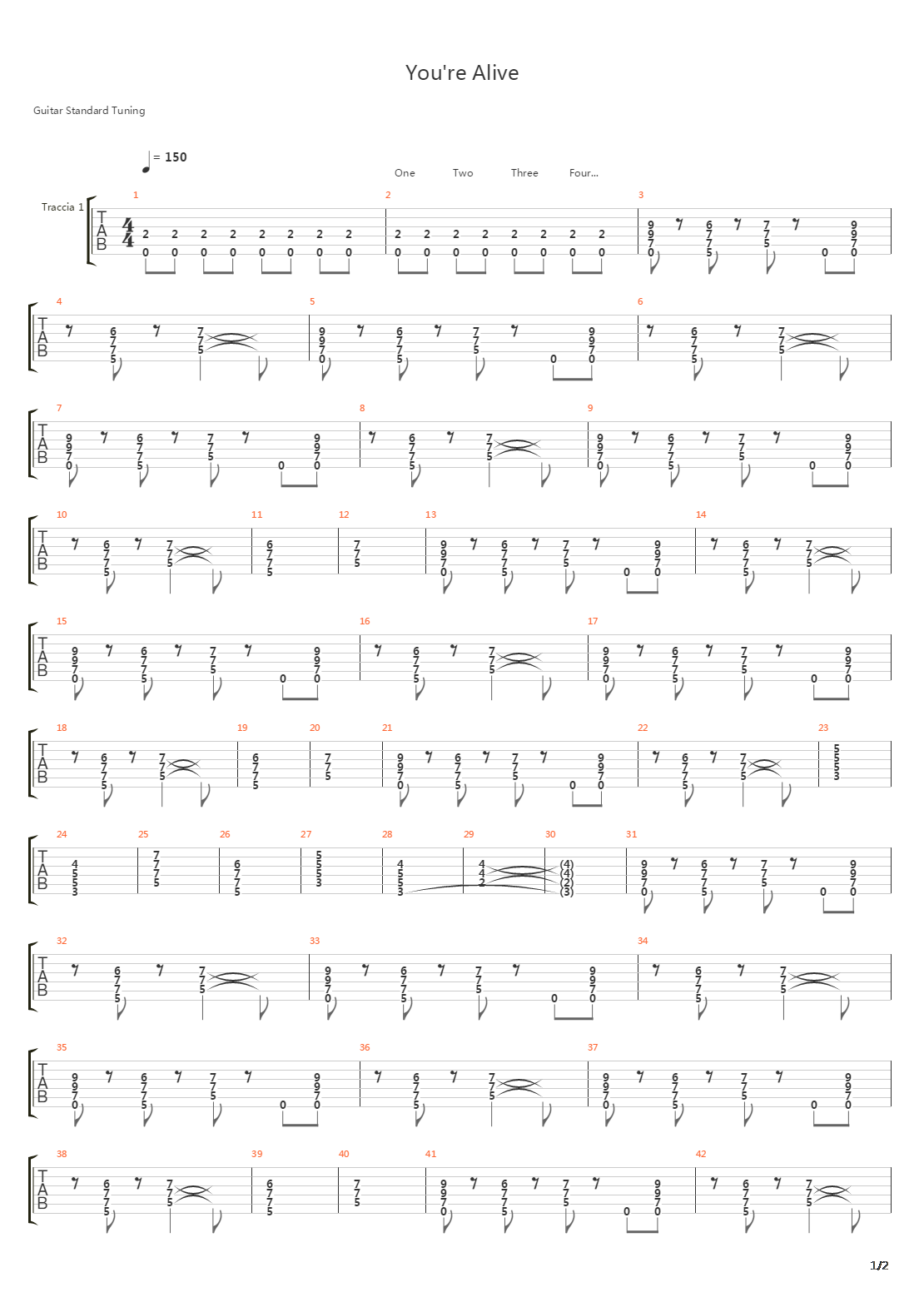 Youre Alive吉他谱