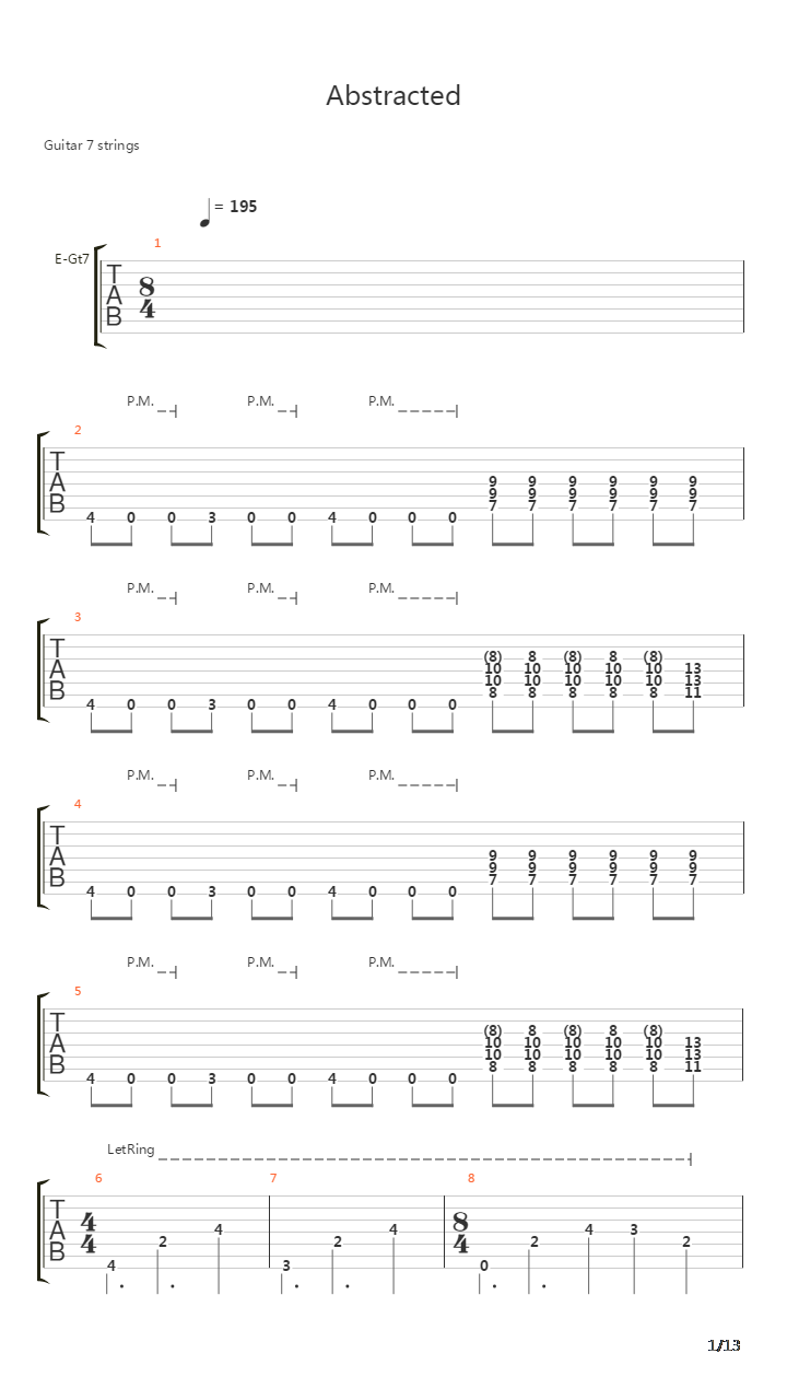 Abstracted吉他谱