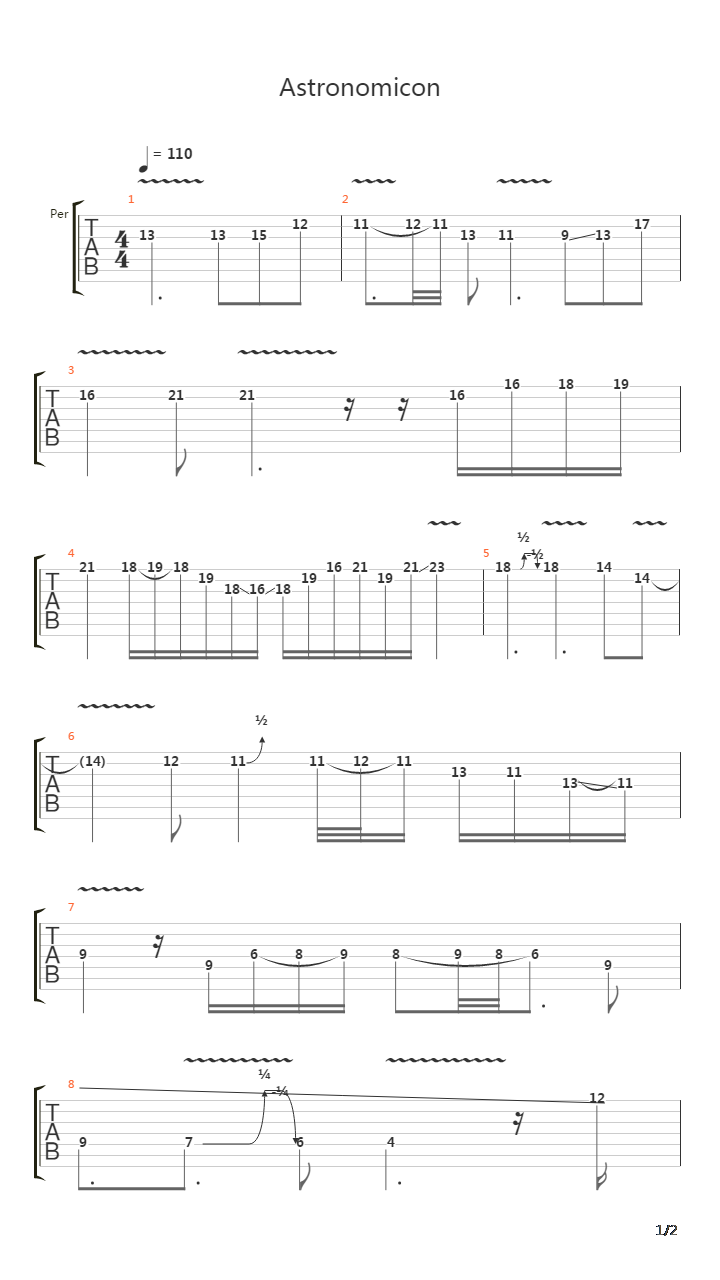 Astronomicon吉他谱