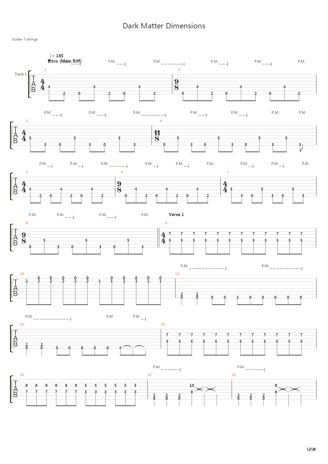 Dark Matter Dimensions吉他谱