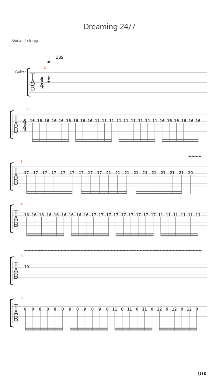 Dreaming 247吉他谱