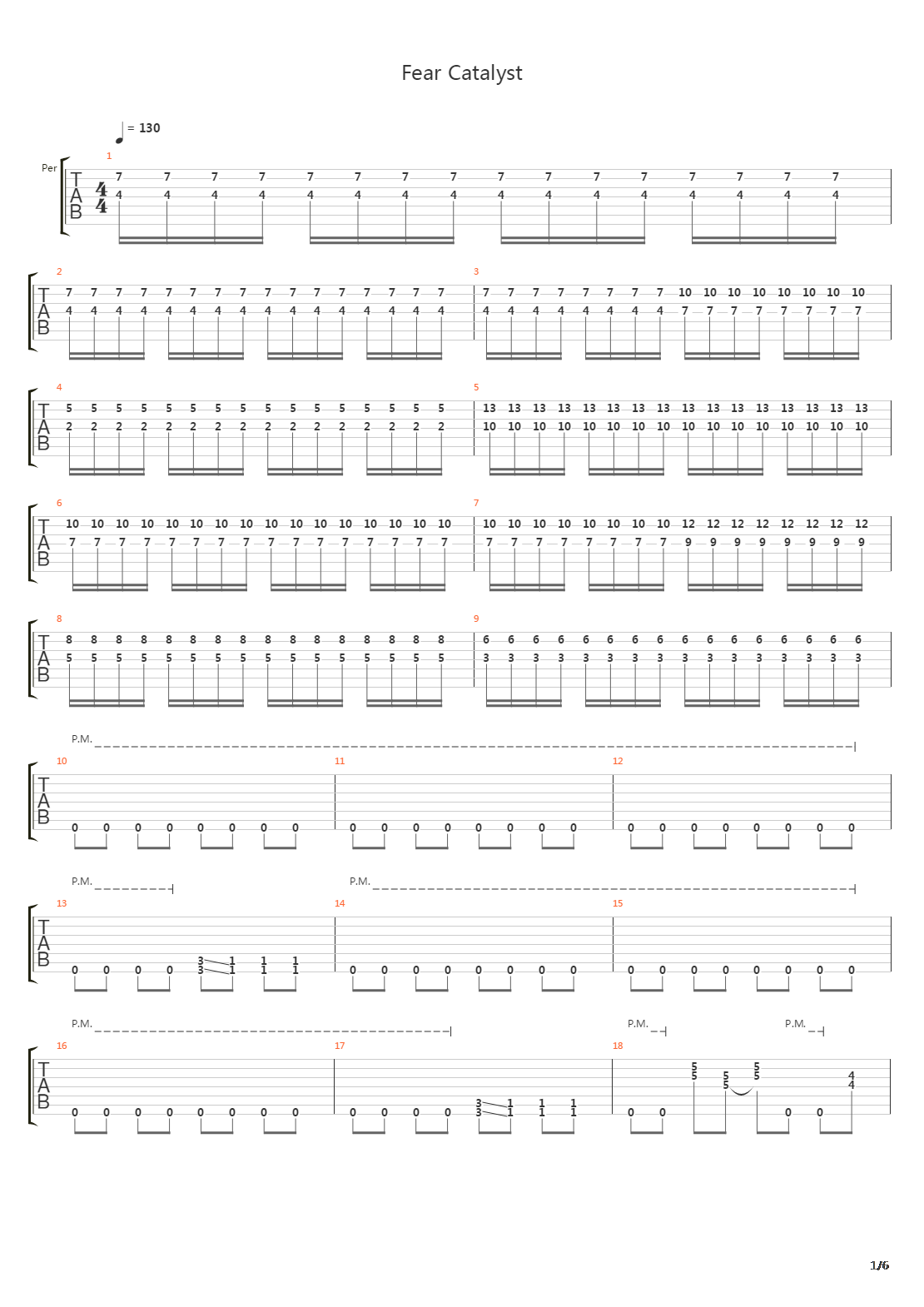 Fear Catalyst吉他谱