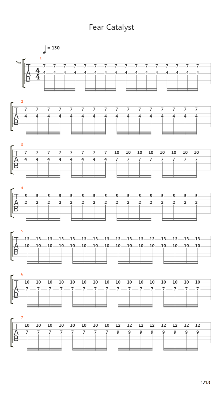 Fear Catalyst吉他谱