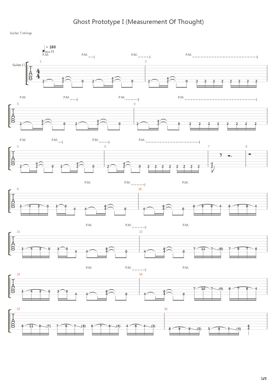 Ghost Prototype I吉他谱
