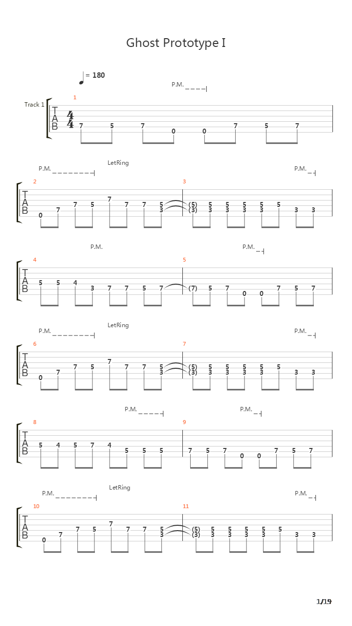 Ghost Prototype I吉他谱