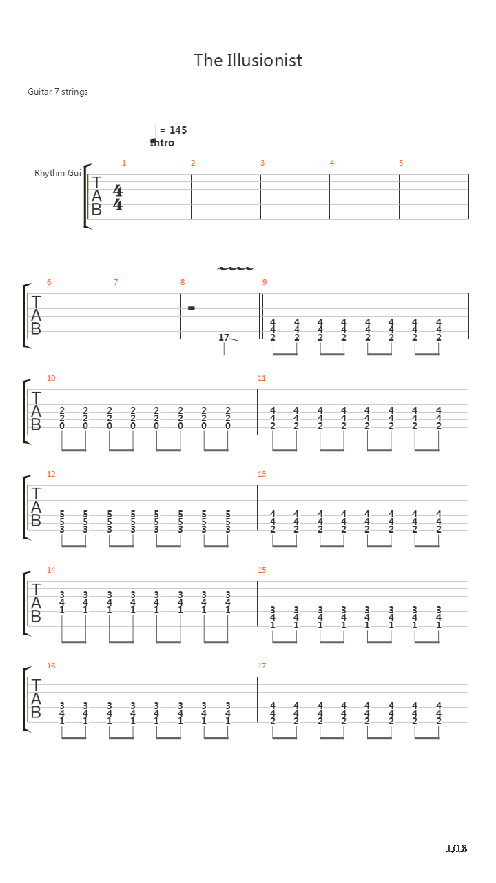 Illusionist吉他谱