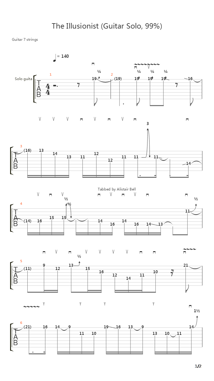Illusionist吉他谱