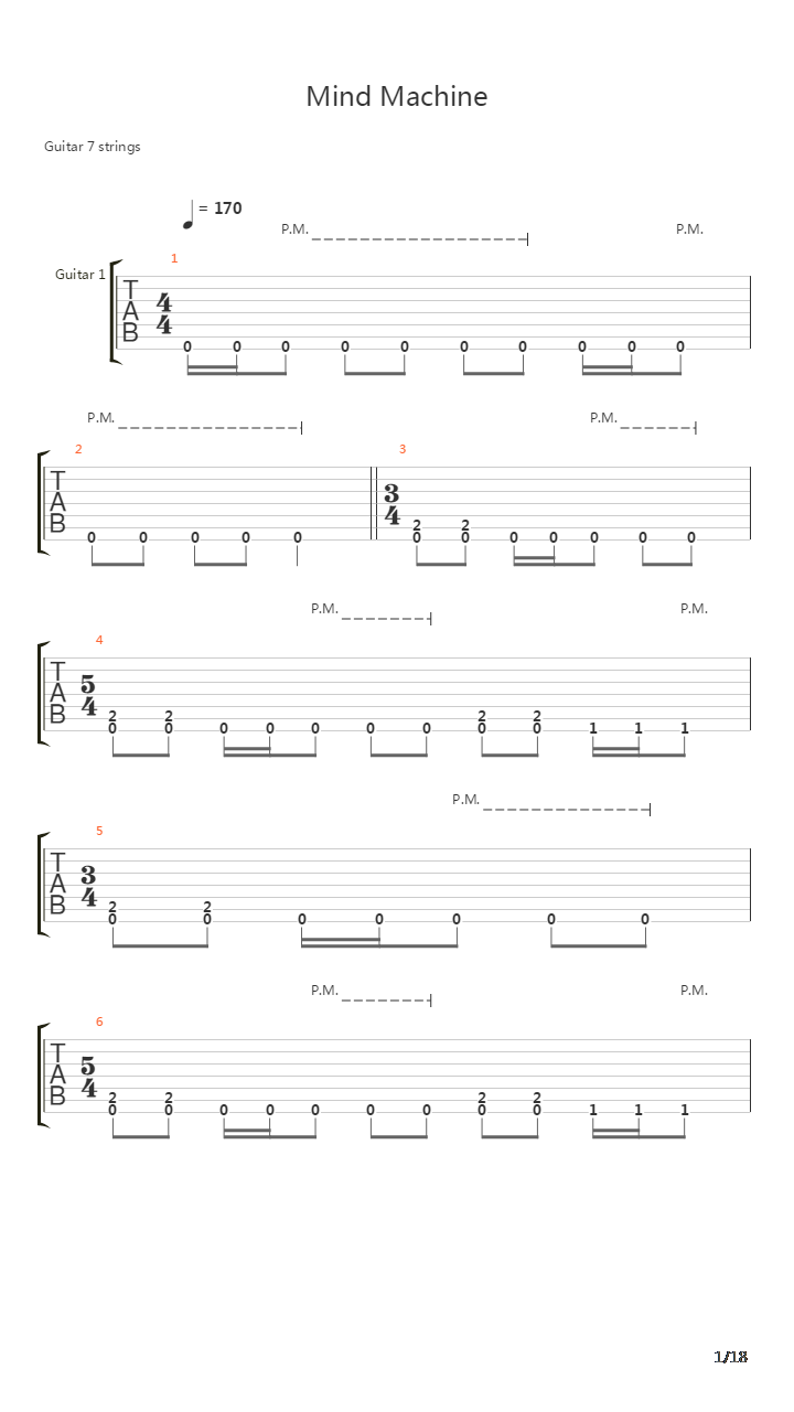 Mind Machine吉他谱