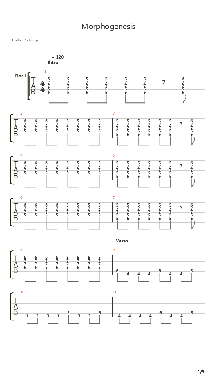 Morphogenesis吉他谱