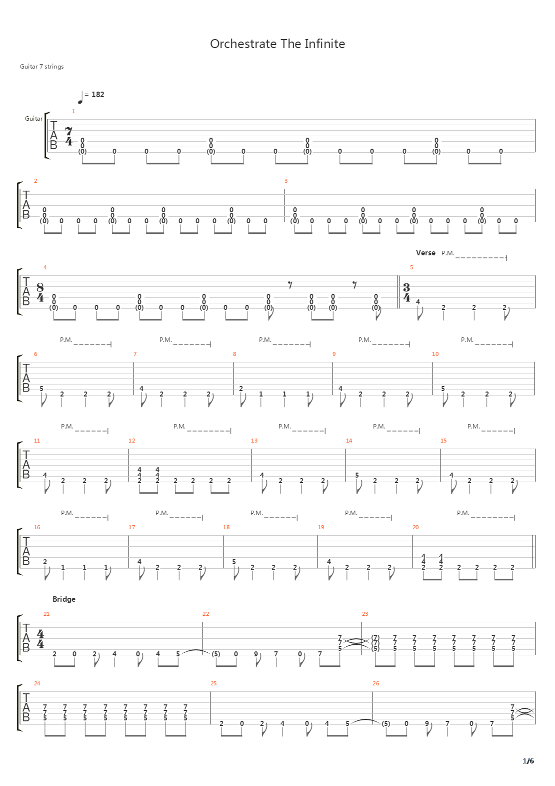 Orchestrate The Infinite吉他谱