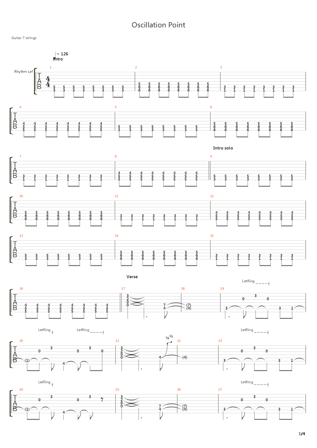 Oscillation Point吉他谱