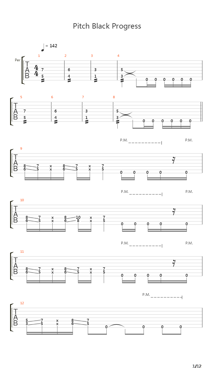 Pitch Black Progress吉他谱