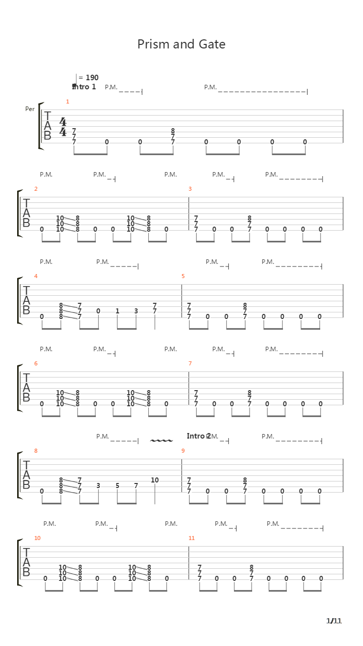 Prism And Gate吉他谱