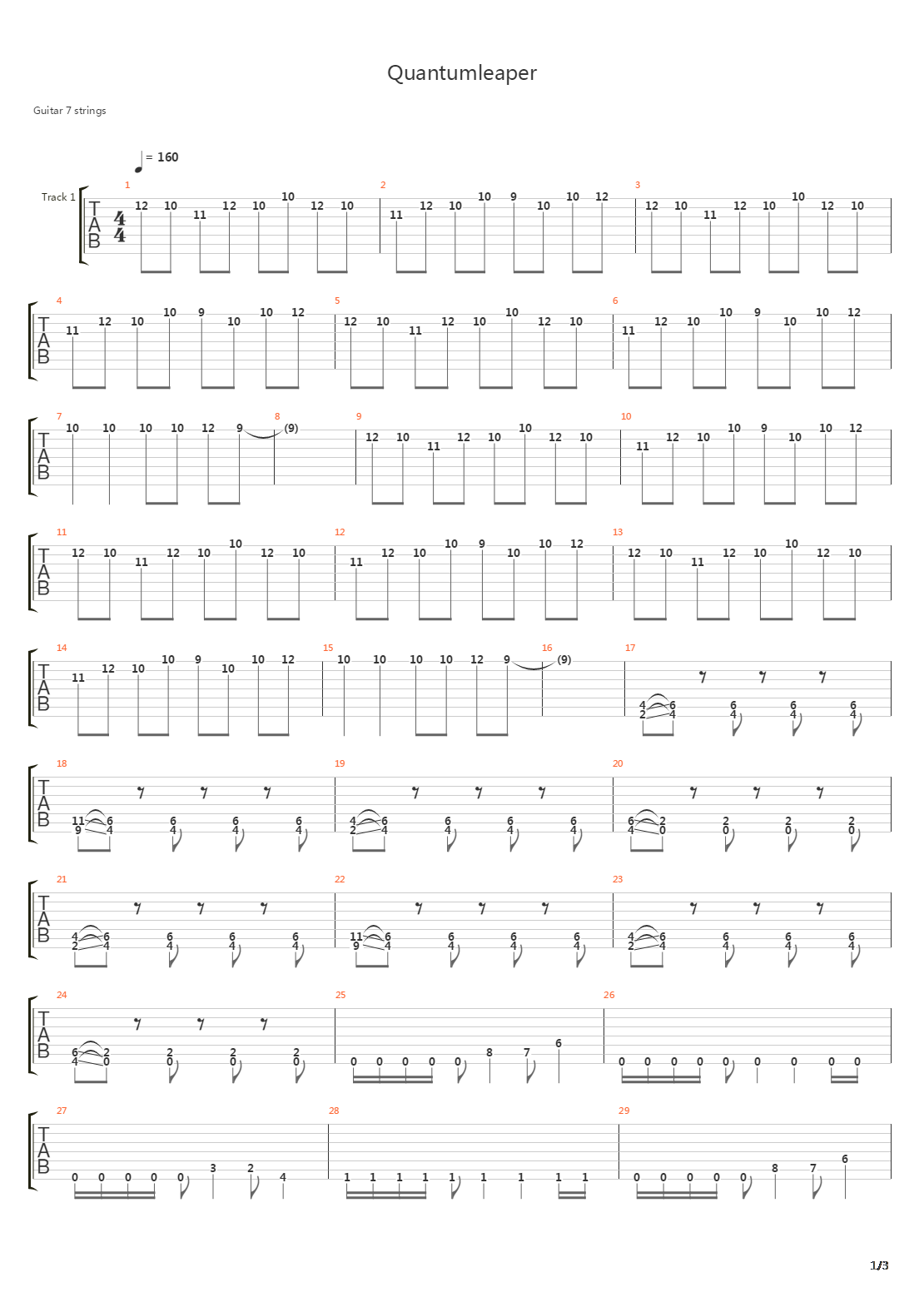 Quantumleaper吉他谱