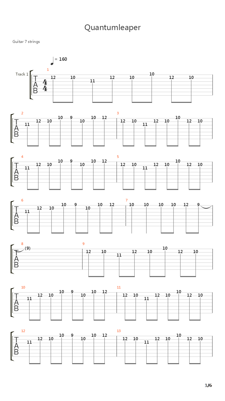 Quantumleaper吉他谱