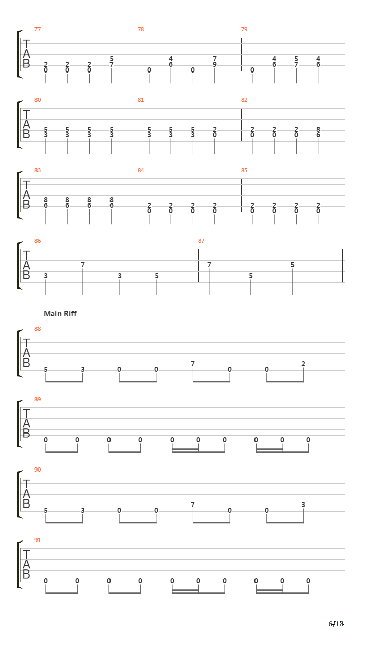 Timewave Zero吉他谱