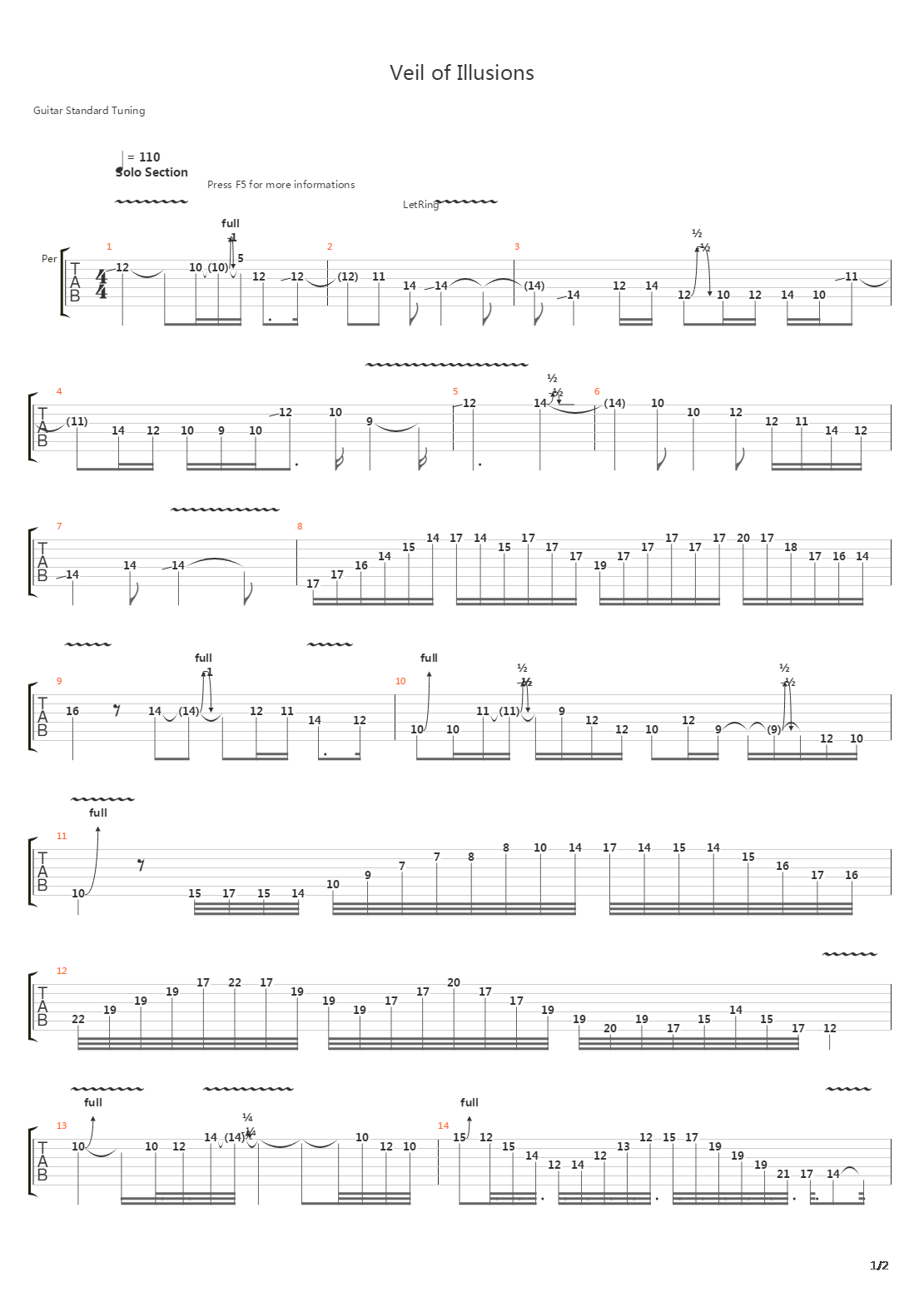 Veil Of Illusions吉他谱