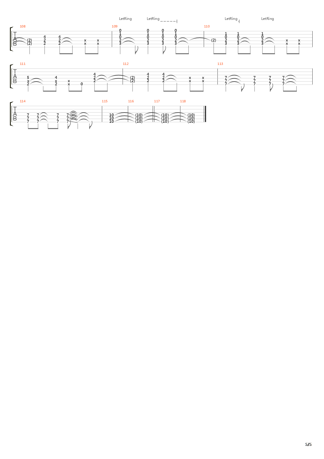 Breakdown吉他谱