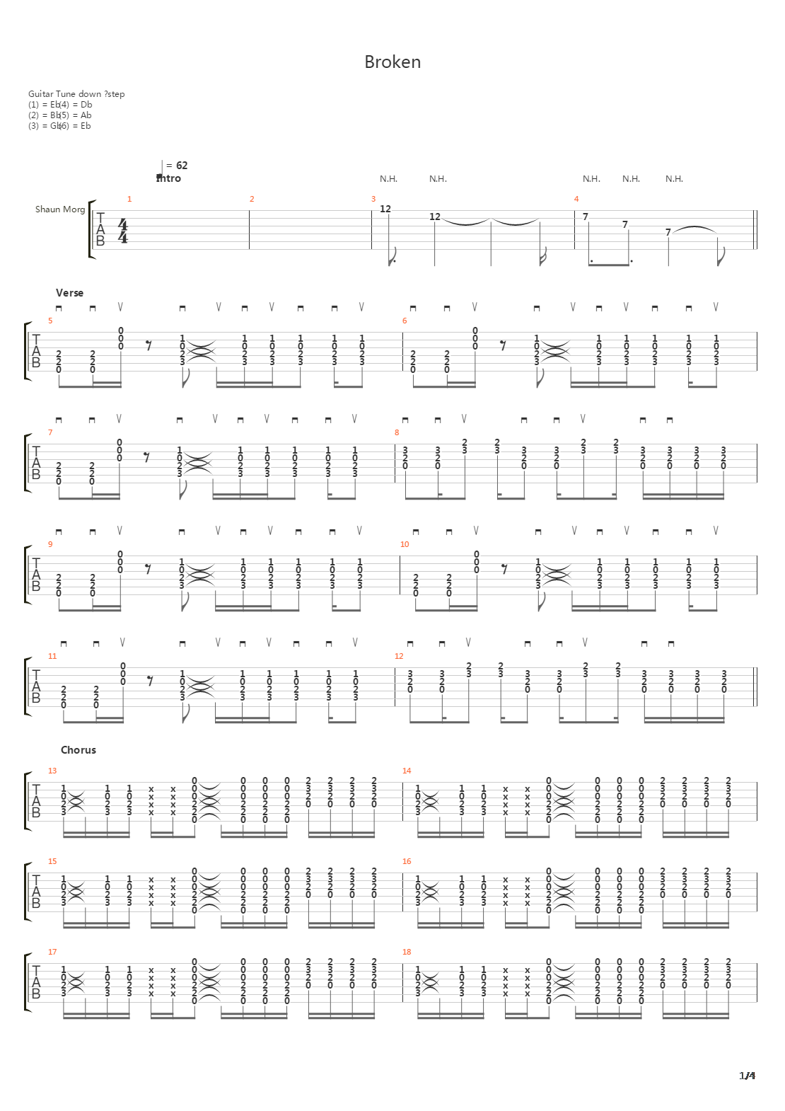 Broken吉他谱