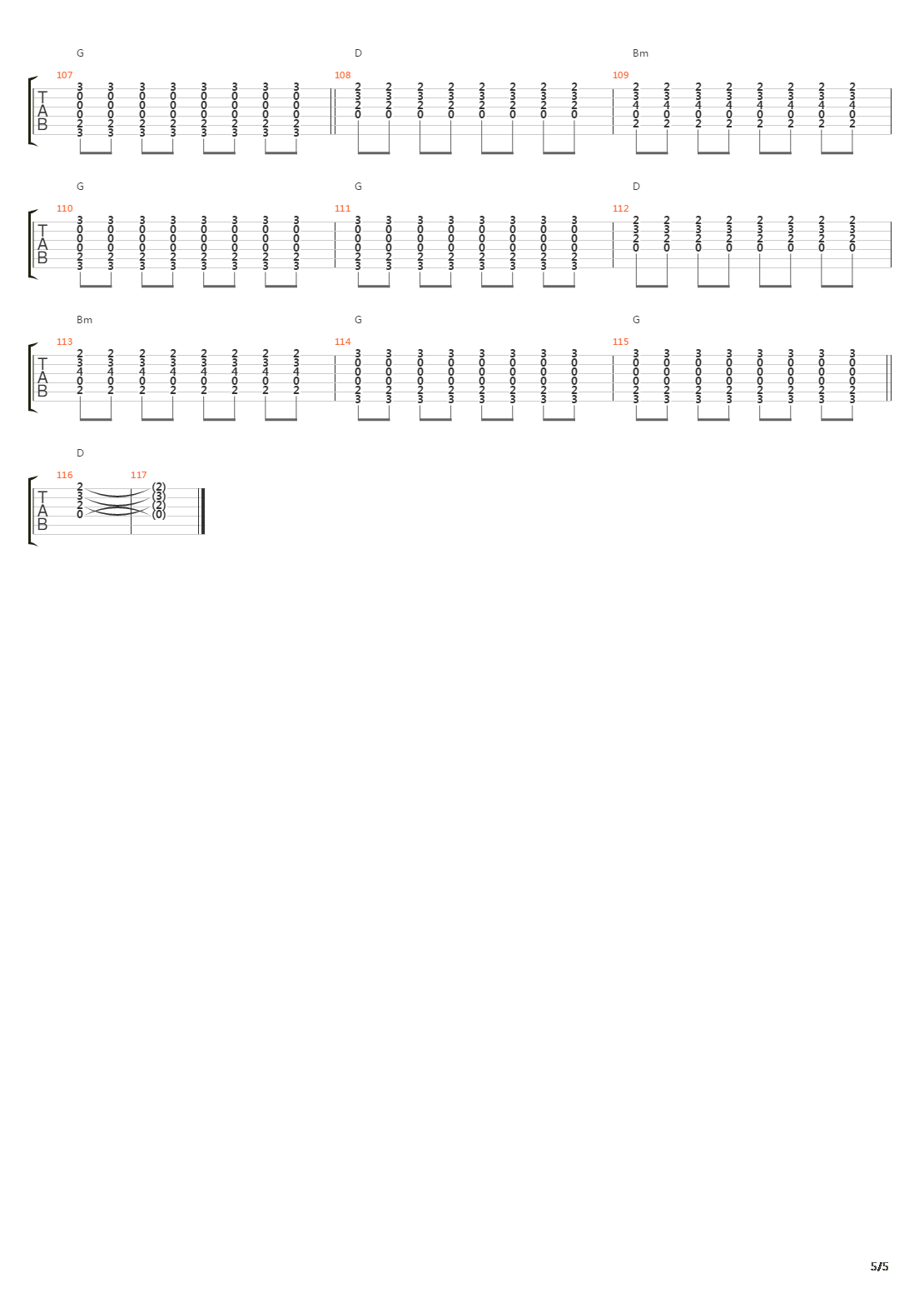 Sympathetic吉他谱