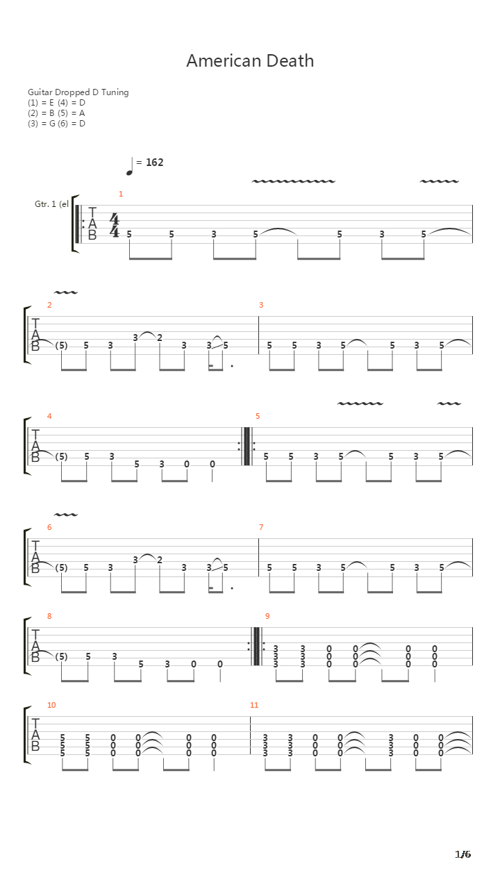 American Death吉他谱