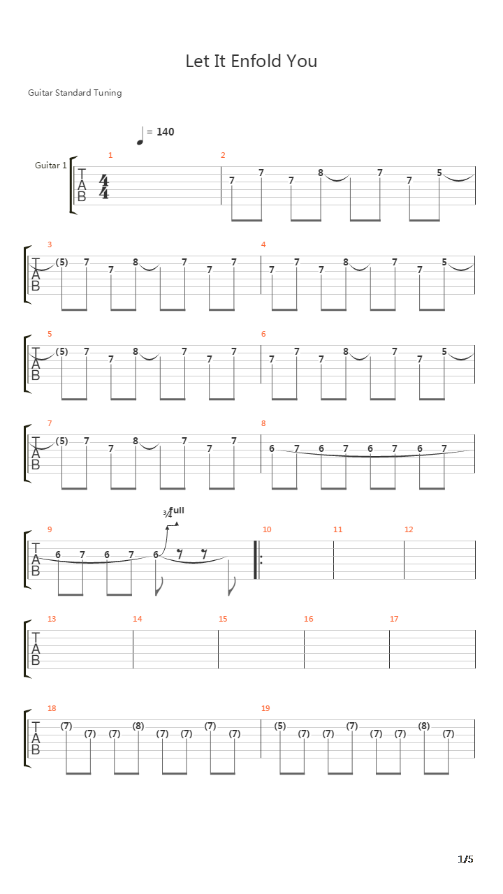 Let It Enfold You吉他谱