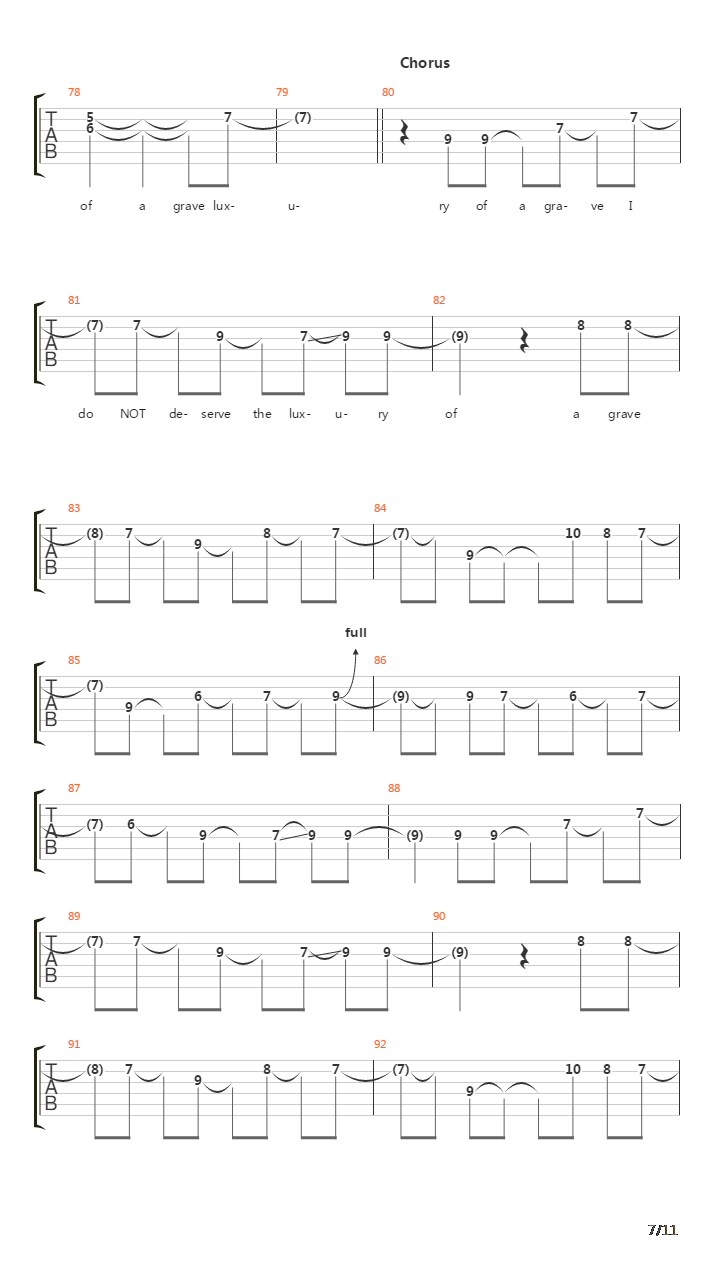 Luxury Of A Grave吉他谱