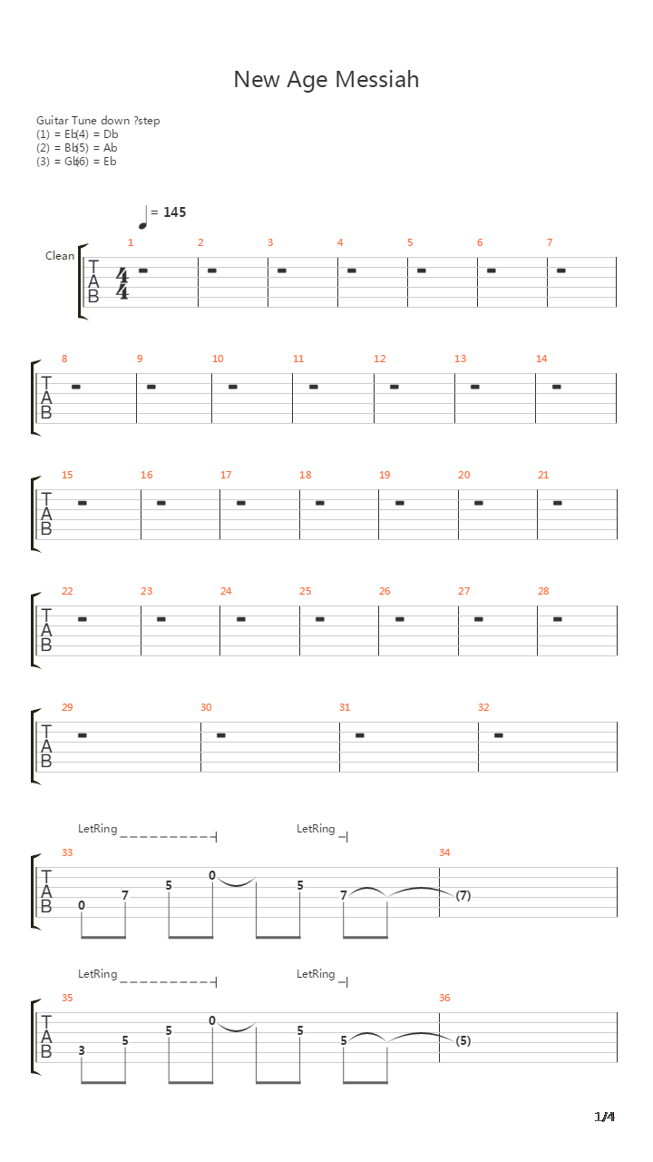 New Age Messiah吉他谱